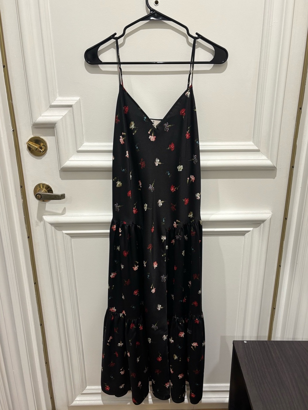 Cinq A Sept Tiered Floral Drop Waist Midi Dress